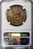 British Guiana 1838 1 Stiver Pattern NGC MS63 BN RAINBOW TONED SCARCE KM#Tn3 (9)