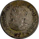 Mexico SPANISH COLONY Charles IV Silver 1790 Mo FM 1/2 Real XF Toning KM# 70 (7)