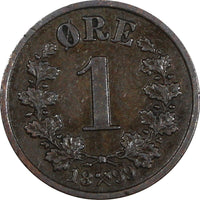 Norway Oscar II Bronze 1899 1 Øre The Norwegian Lion KM# 352 (20 708)