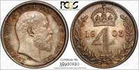 Great Britain Edward VII Silver 1903 4 Pence PCGS PL64 PROOFLIKE TONED KM#798(0)
