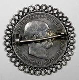 Austria Franz Joseph I Silver 1915 1 Corona Pin Brooch KM# 2820