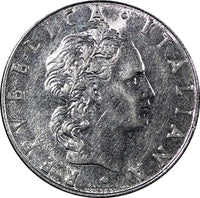 Italy Stainless Steel 1977 50 Lire 24.8 mm KM# 95.1 (21 336)