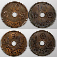 FINLAND Copper 1942 10 Pennia UNC Condition WWII KM# 33.1 RANDOM PICK ( 1 Coin)
