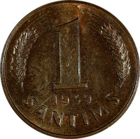 Latvia Bronze 1939 1 Santims UNC KM# 10 (20 253)