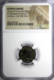 ROMAN Licinius I AS CAESAR AD 308-324 BI REDUCED NUMMUS /JUPITER NGC (050)