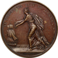 FRANCE BRONZE 1814 MEDAL 1814 Louis XVIII Peace of the World  40mm 36,35 g.(802)