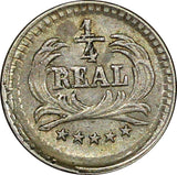 Guatemala Silver 1889 1/4 Real XF KM# 158 (22 690)