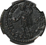 Roman Empire Constantine I AD 307-337  BI Reduced Nummus  NGC AU (013)
