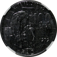 Italy 1979 R 100 Lire FAO NGC MS66 1 YEAR TYPE TOP GRADED KM# 106 (017)
