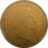 SWEDEN Carl XIV Johan 1841 2 Skilling Mintage-93,000 SCARCE DATE KM# 643 (972)