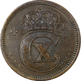 Denmark Christian X Bronze 1916 VBP GJ 5 Ore BETTER DATE KM# 814.1 (21 236)