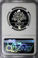 France Silver 1986 100 Francs STATUE OF LIBERTY NGC PF69 ULTRA CAMEO KM# 960(4)