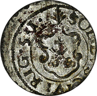 LIVONIA Riga Occupation Christina of Sweden Silver (16)51 Solidus 0,56g KM21 (9)