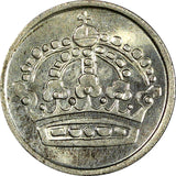 Sweden Gustaf VI SILVER 1956 10 Öre High Grade KM# 823 (22 094)