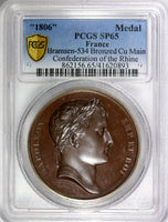 FRANCE Specimen Medal "1806" Napoleon Confederation of the Rhine PCGS SP65 TOP !