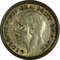 Great Britain George V (1910-1936) Silver 1926 6 Pence KM# 828 (15 384)