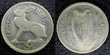 Ireland Republic Nickel 1934 3 Pence Seated Hare KM# 4 (23 084)