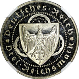 Germany Silver PROOF 1930 G 3 Mark NGC PF60 Death Von Der Vogelweide KM69(008)
