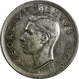 South Africa George VI Silver 1952 5 Shillings aUNC Light Toned KM# 41 (18 644)