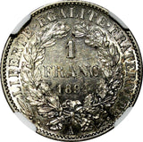 France Silver 1894 A 1 Franc NGC AU DETAILS KM# 822.1 (074)