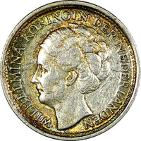 Curacao Wilhelmina Silver 1942 P 10 Cents KM# 37 (21 454)