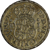 Mexico SPANISH COLONY Ferdinand VI 1760 Mo M Real Choice XF  RARE KM# 76.2 (846)