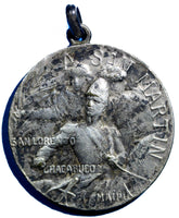 ARGENTINA San Martin TOBACCO Cigarrettes Silvered Medal "Cigarrillos 43" (7077)