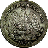 MEXICO Silver 1879 ZS S 25 Centavos Zacatecas Mint SCARCE KM#406.9 (111)