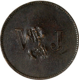 GUATEMALA TOKEN Copper LAS MERCEDES /"39"  "VJ"  25mm 5,14 g.RULAU Gma 337