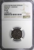 BELGIUM John III Silver (1312-55) Sterling Brabant Louvain NGC XF40 TOP GRADED