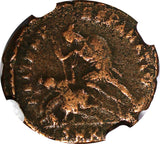 Roman Constantius II AD 337-361 BI Half Centenionalis /Soldier Horseman NGC (88)