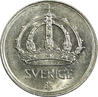 Sweden Gustaf V (1907-1950) Silver 1948 10 Öre HIGH GRADE KM# 813 (22 063)