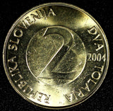 Slovenia  2004 2 Tolarja A barn swallow UNC-BU KM#5 RANDOM PICK (1 Coin)