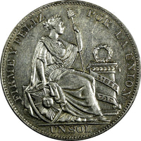 Peru Silver 1934 1 Sol  37mm KM# 218.2 (18 141)