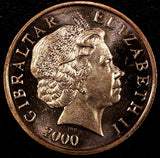Gibraltar Elizabeth II 2000 2 Pence BU KM# 774 RANDOM PICK (1 Coin) (23 976)