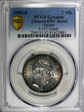 German States SAXONY-ALBERTINE 1902 E 2 Mark PCGS UNC DETAILS KM# 1255 (81)
