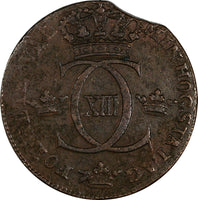 SWEDEN Carl XIII Copper 1815 1/2 Skilling  KM# 590 (17 861)