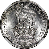 Great Britain George V Silver 1928 1 Shilling NGC MS62 KM# 833 (45)