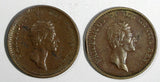 DENMARK Frederik VI Copper LOT OF 2 COINS 1813 1 Rigsbankskilling KM# 680