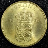 Denmark Frederik IX 1955 N S 1 Krone GEM BU 25.5mm KM# 837.1 (793)