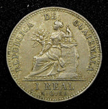 Guatemala 1910  1 Real Heaton and Sons Mint KM# 177  (22 633)