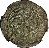 GERMANY.Saxe-Meisen Silver (1440-64) 1 Shieldgrosch NGC AU53 (2.47g) SCARCE (07)