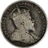 Canada Edward VII Silver 1910 25 Cents KM# 11a (19 582)