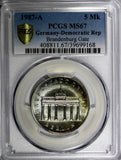 Germany - Democratic Republic 1987 A 5 Mark Brandenburg Gate PCGS MS67 KM# 29(8)