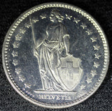 SWITZERLAND Copper-Nickel 1976 2 Francs PROOF LIKE FLASHY KM# 21a.1 (23 364)