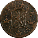 SWEDEN Adolf Frederick (1751-1771) Copper 1765 S.M.2 Ore 33.7 mm KM# 461(15 686)