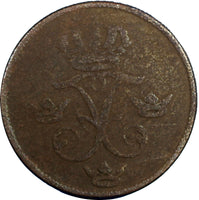 Sweden Frederick I Copper 1740 1 Ore, S.M.  KM# 416.1 (6409)