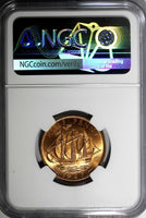 GREAT BRITAIN Elizabeth II 1967 1/2 Penny NGC MS64 RD FULL RED KM# 896 (003)