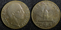 Italy Vittorio Emanuele III 1942 5 Centesimi WWII Issue UNC KM# 73a (23 663)