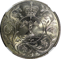 Great Britain Elizabeth II Jubilee 1977 25 Pence NGC BRILLIANT UNC KM# 920 (8)